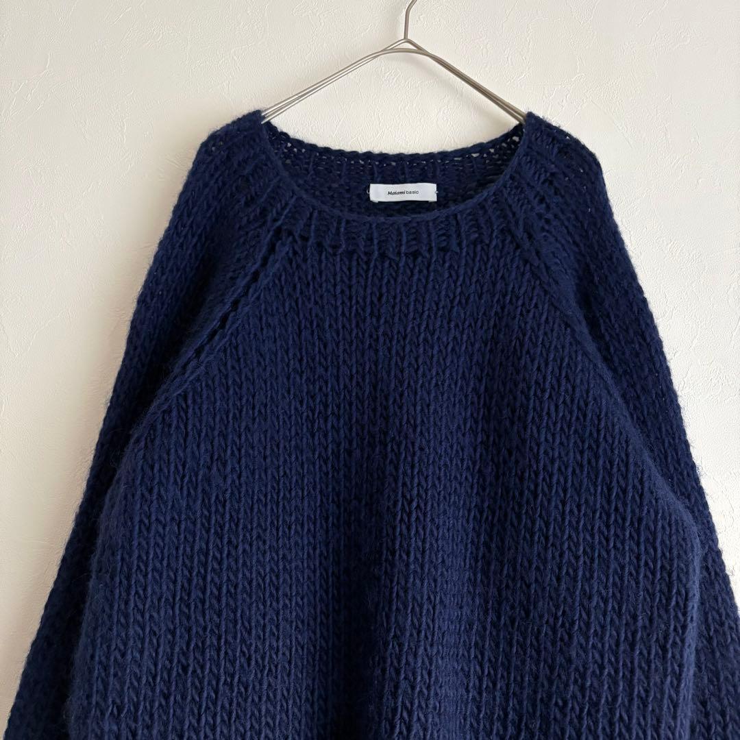 マイアミベーシック ウール ベーシック セーター ローゲージ ラグランスリーブ