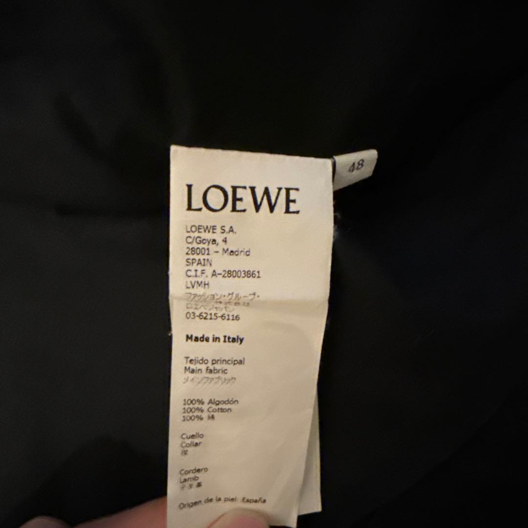 【1/27引下げ】ロエベ　レザー襟　ブルゾン　48 【Final Price 】