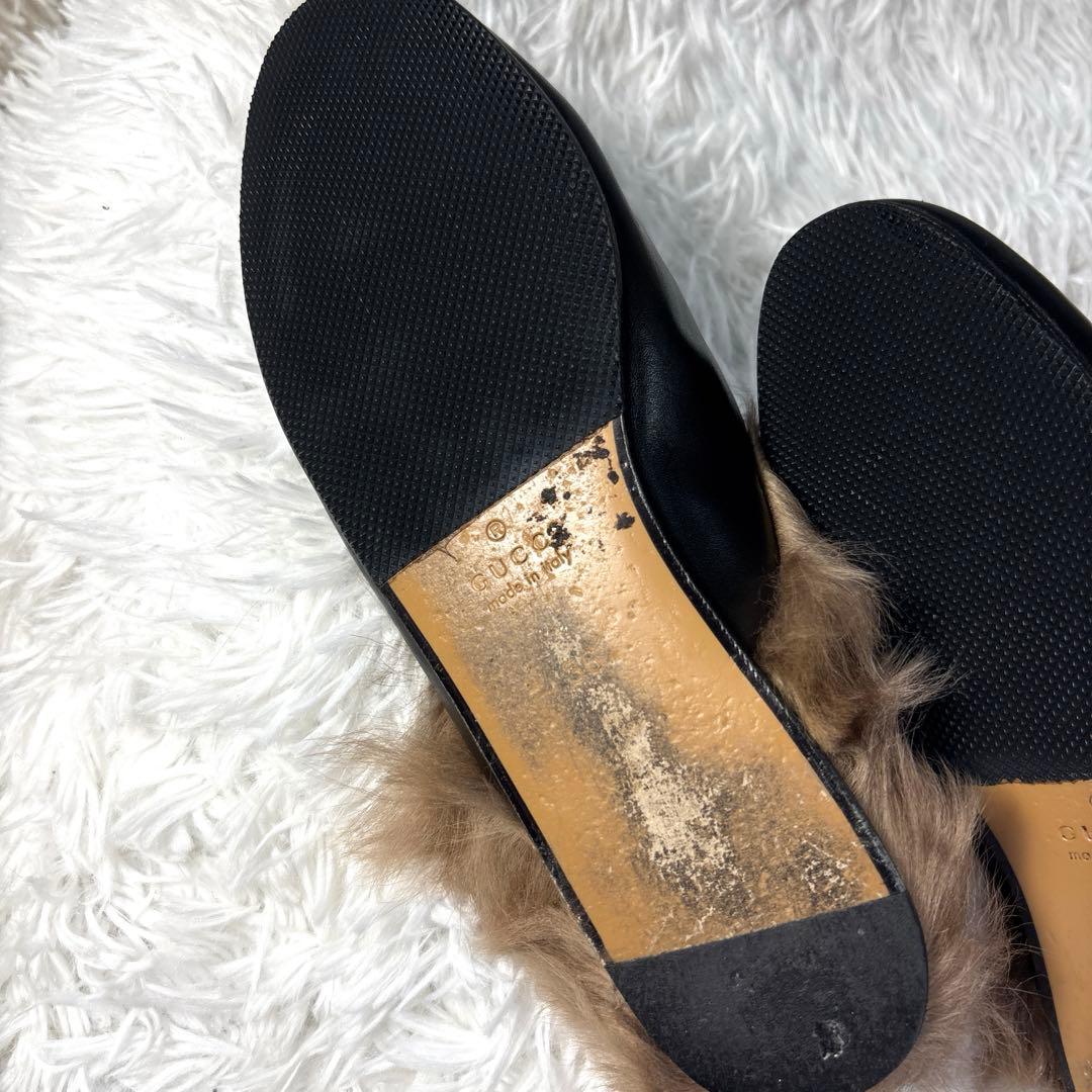 あ*ん様 GUCCI グッチ プリンスタウン ファー ローファーホースビット サ