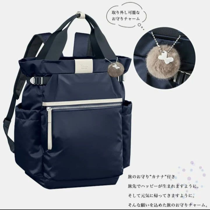 美品　カナナプロジェクト　大容量　リュック　17L　590g　ネイビー　A4