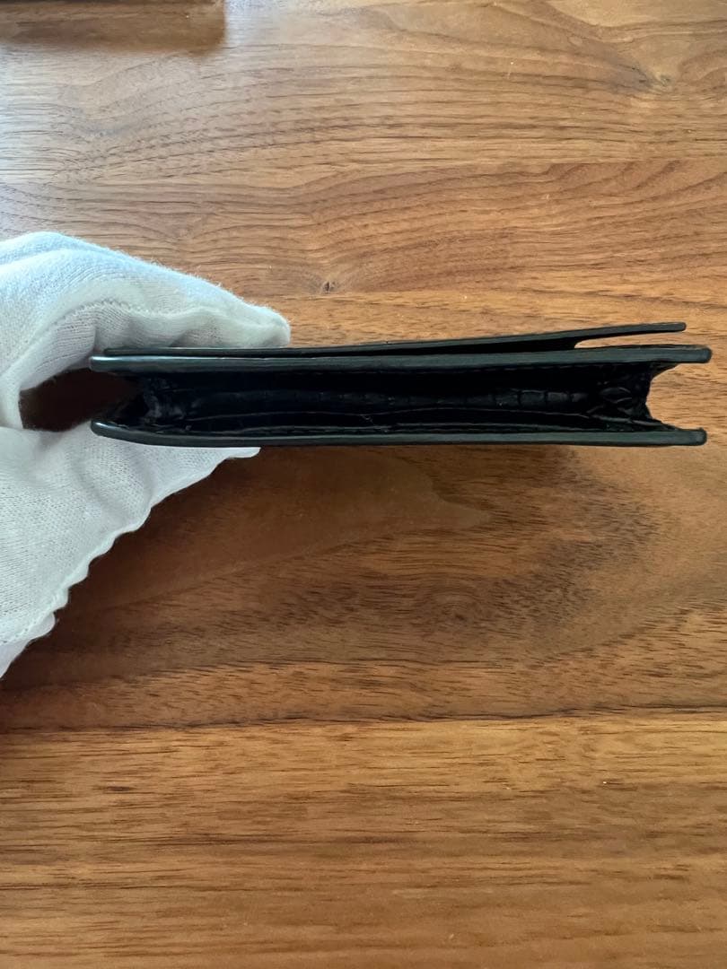 【レア】ボッテガ・ヴェネタ クロコダイル 名刺入れ ブラック