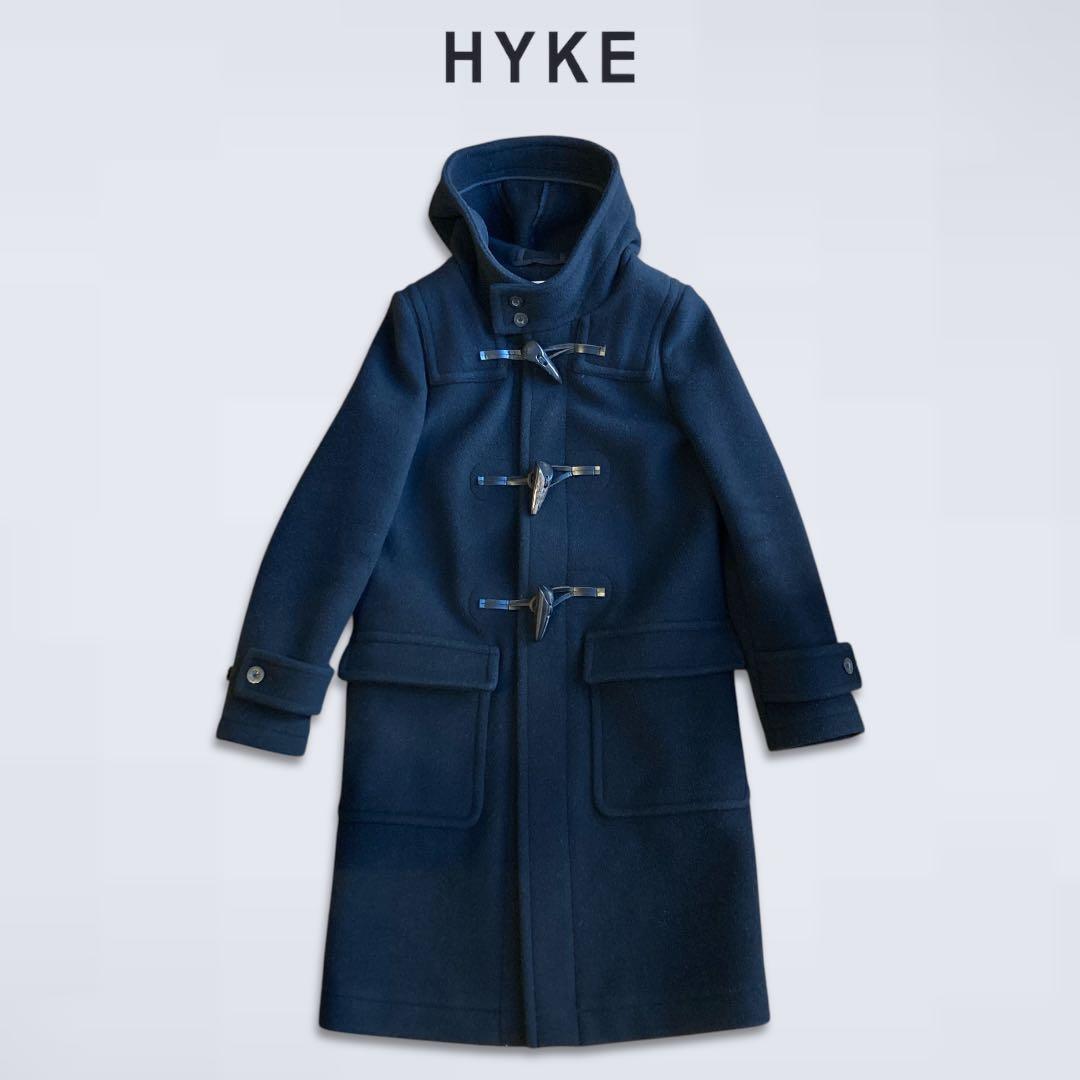 HYKE ダッフルコート　ブラック　サイズ2
