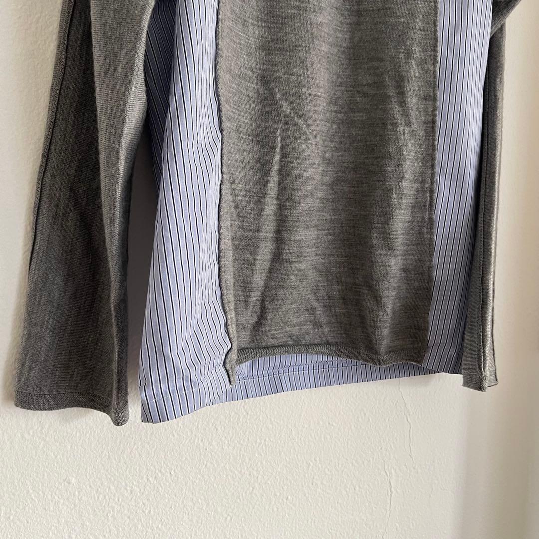 COMME des GARCONS SHIRT｜ストライプシャツ切替ニット