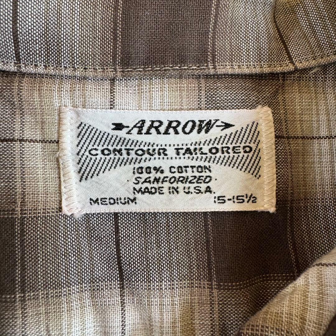 トップス 50-60s ARROW ombre check s/s shirts