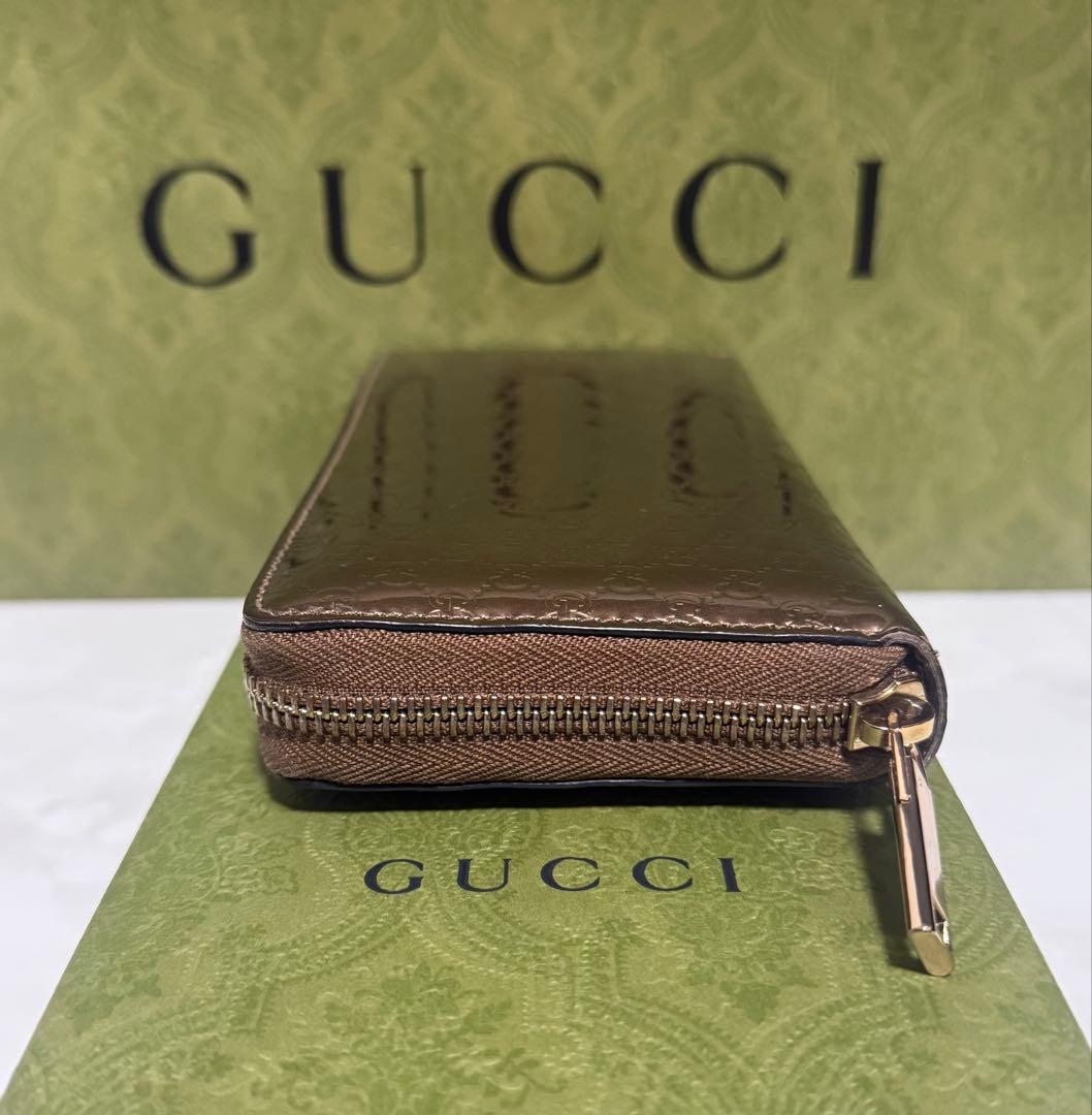 極美品‼️ GUCCI 長財布 グッチ ラウンドファスナー レザー