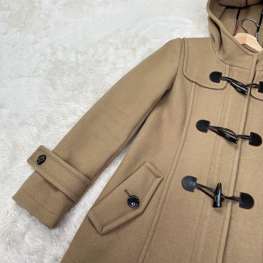 ✨美品✨ブルーレーベルクレストブリッジ ダッフルコート 赤チェック ベージュ M