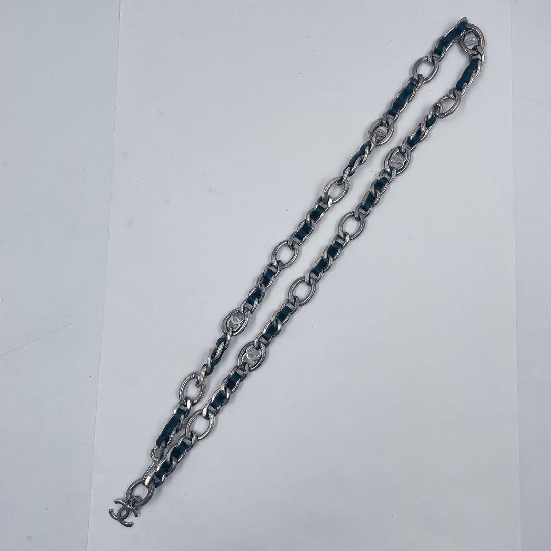 9EM106 CHANEL シャネル レザー チェーンベルト ヴィンテージ