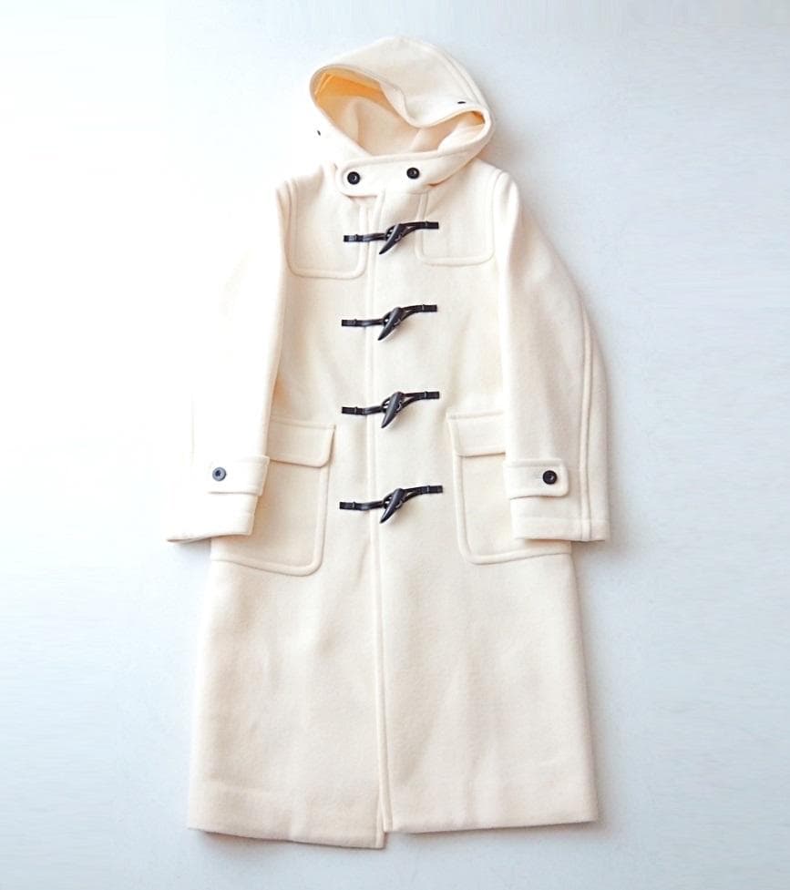 美品 MACPHEE トゥモローランド ウール ロングダッフルコート オフ白