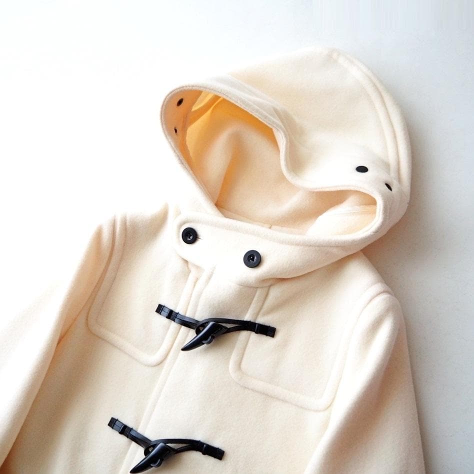 美品 MACPHEE トゥモローランド ウール ロングダッフルコート オフ白