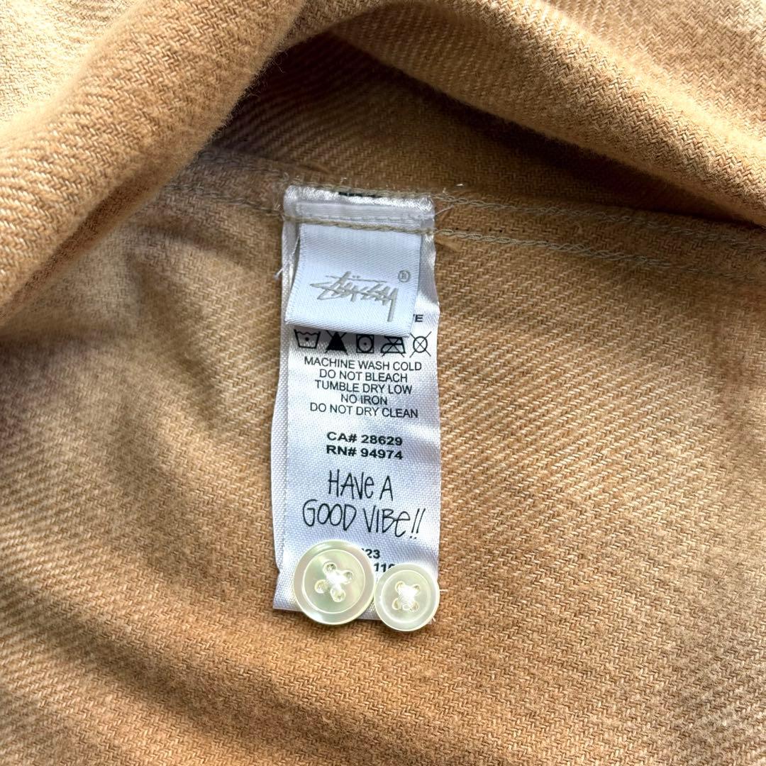 タ*マ様 Stussy ステューシー ベージュ 茶 チェック柄 オンブレ 長袖シ