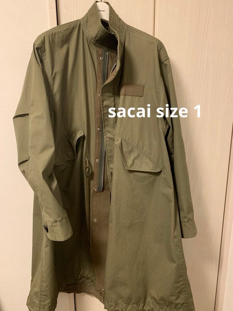 sacai サカイ モッズコート カーキ size 1