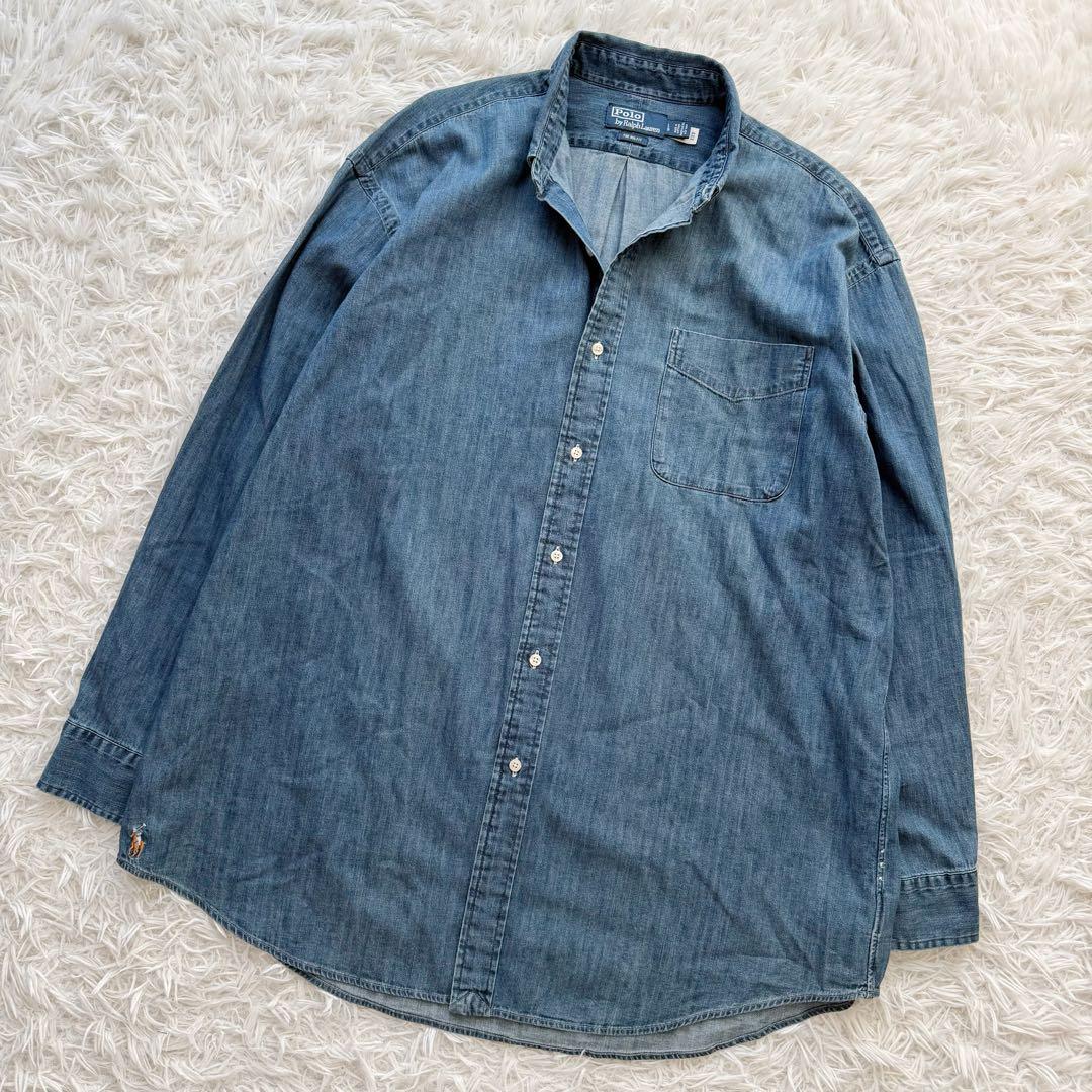 美品⭐︎Polo by Ralph Lauren デニムシャツ オーバーシルエット