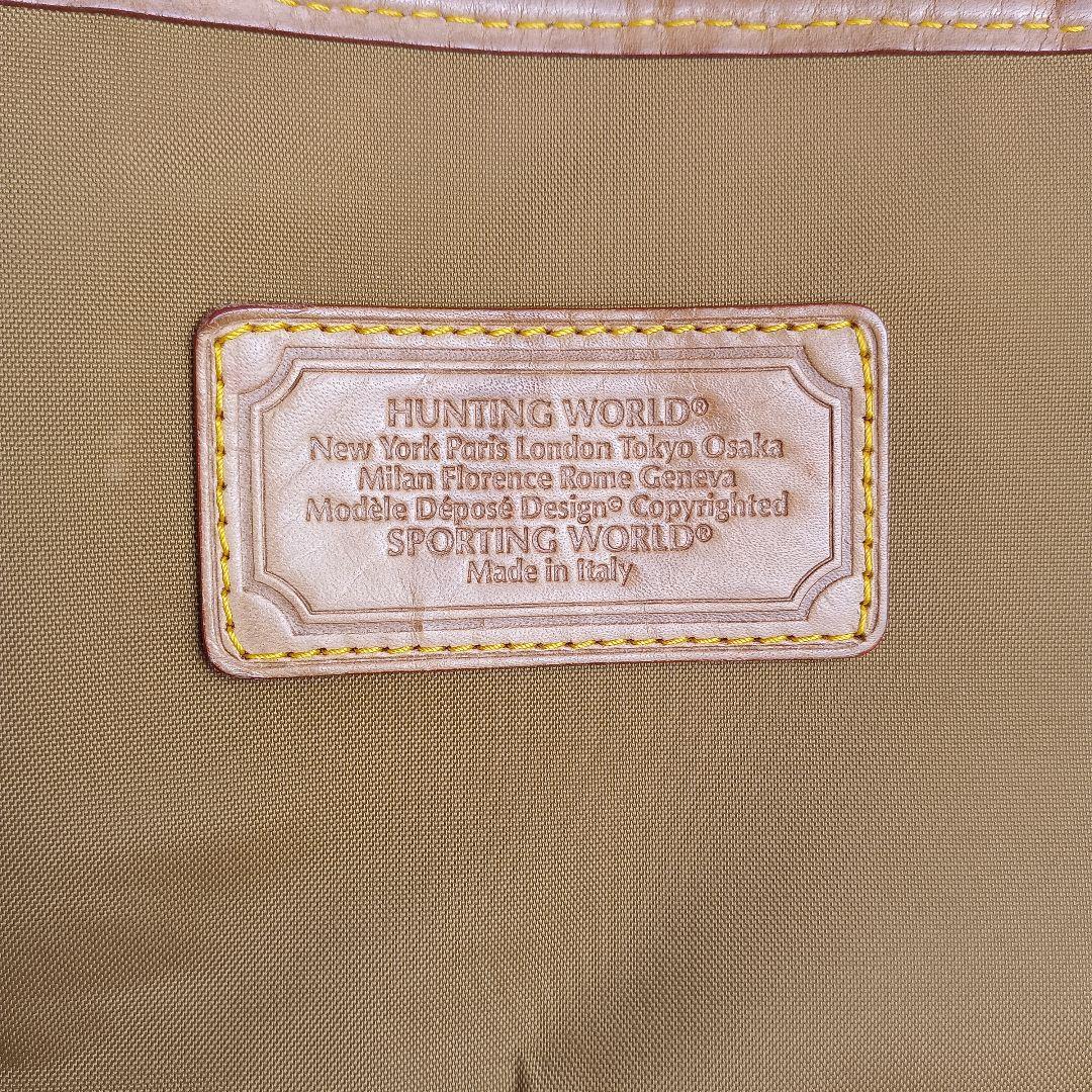 美品 HUNTING WORLD ショルダーバッグ バチュークロス バチューサー