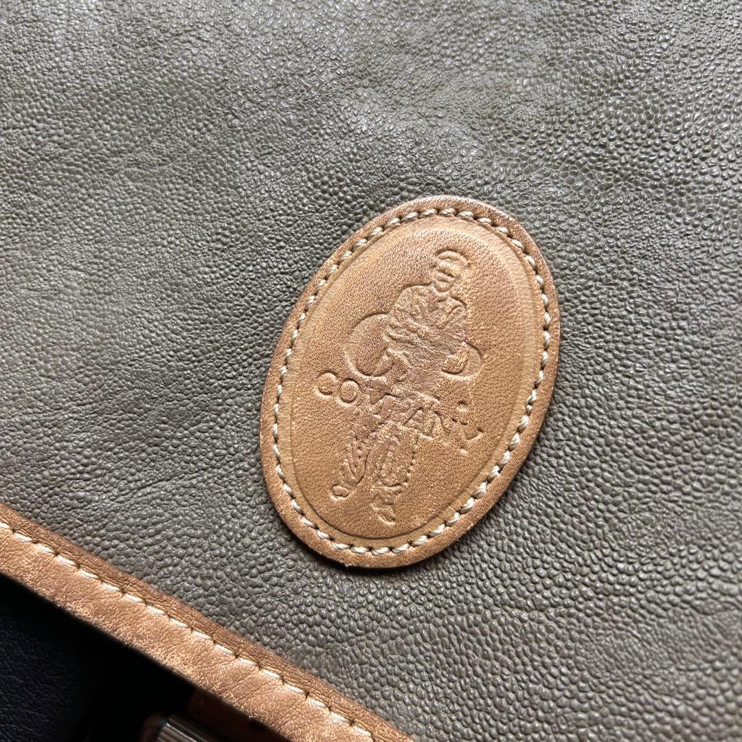 【80s 激レア】シーピーカンパニー メッセンジャーバッグ ロゴパッチ レザー