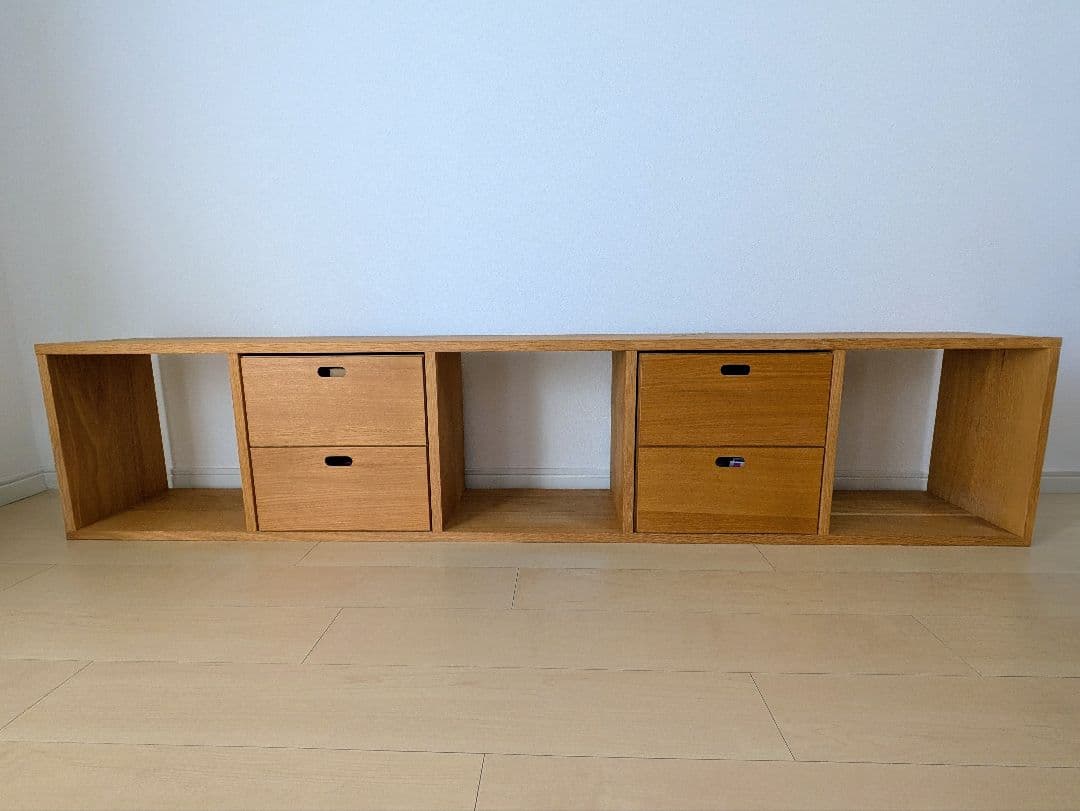 無印良品　スタッキングシェルフ　5段　チェスト2個　オーク材