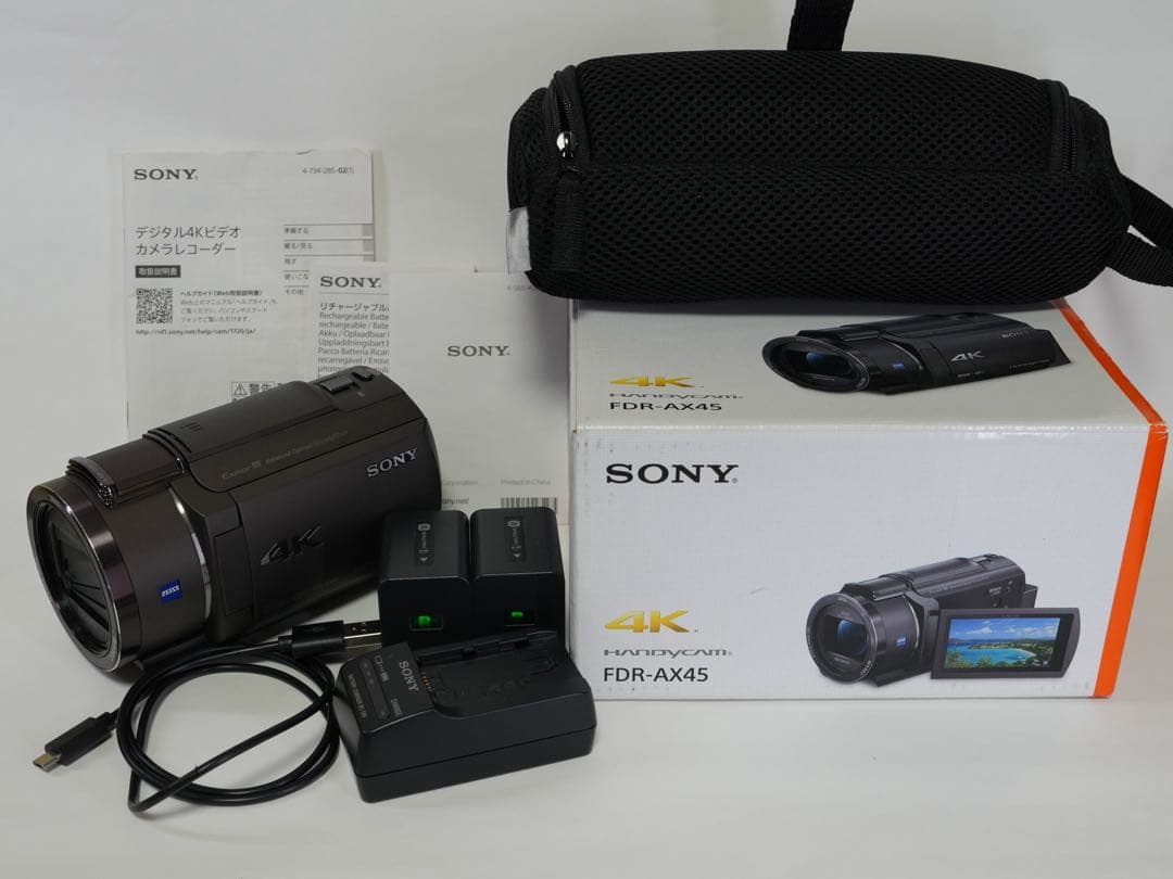 【美品】SONY デジタル4K ハンディカム FDR-AX45 バッテリー2個