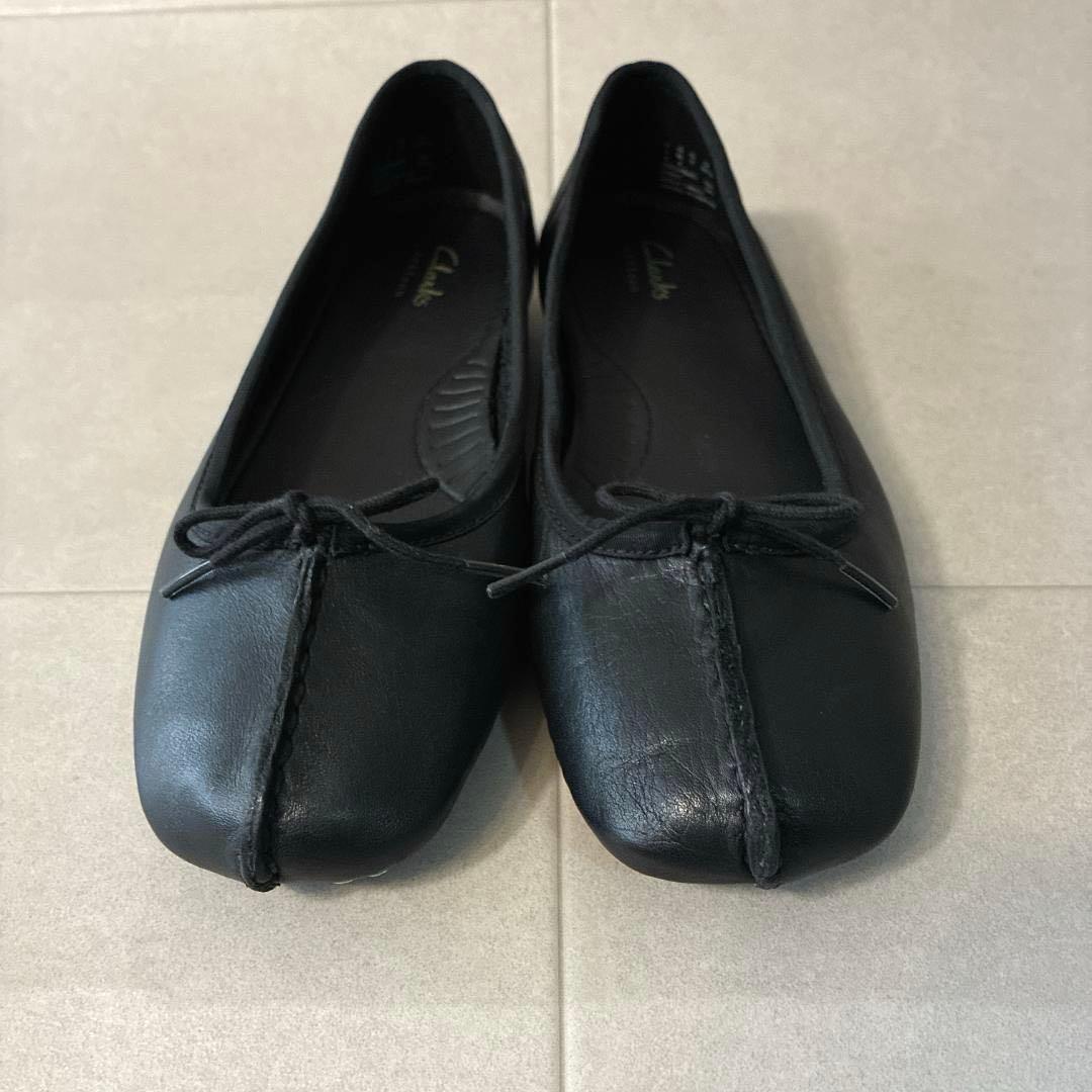 新品 クラークス♡フレックルアイス レザー バレエシューズ パンプス 黒