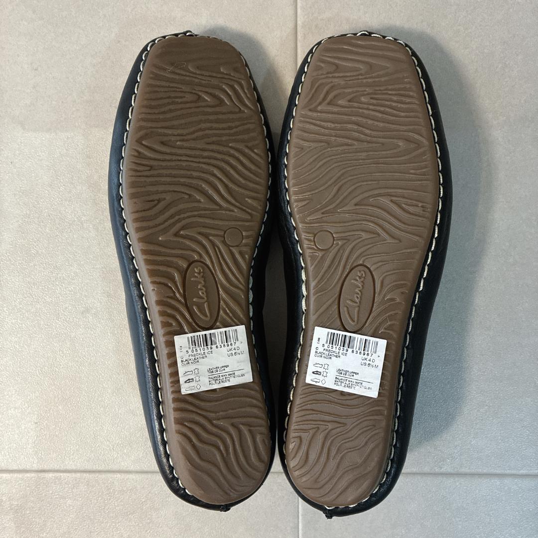 新品 クラークス♡フレックルアイス レザー バレエシューズ パンプス 黒