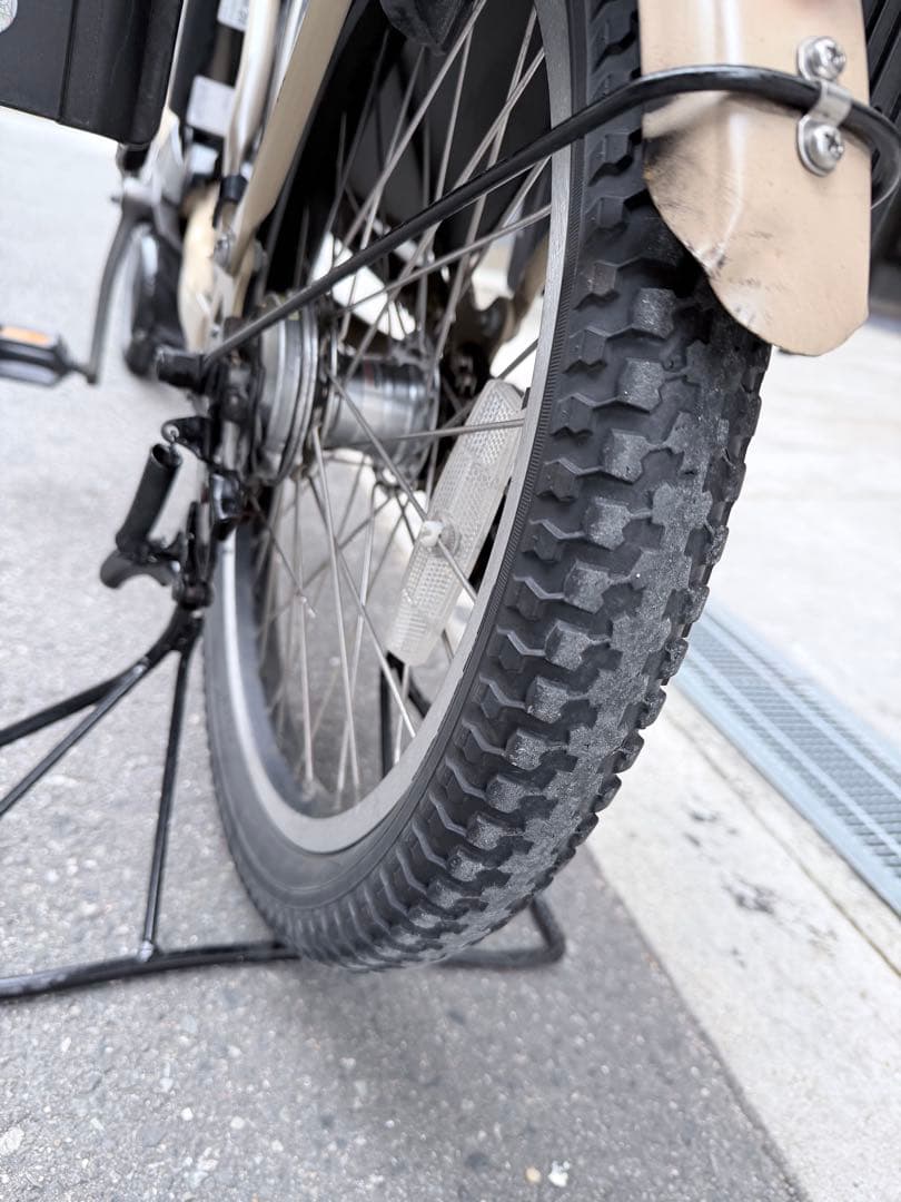 大阪府　子供乗せ　ヤマハ　電動アシスト自転車 チャイルドシート付き ベージュ