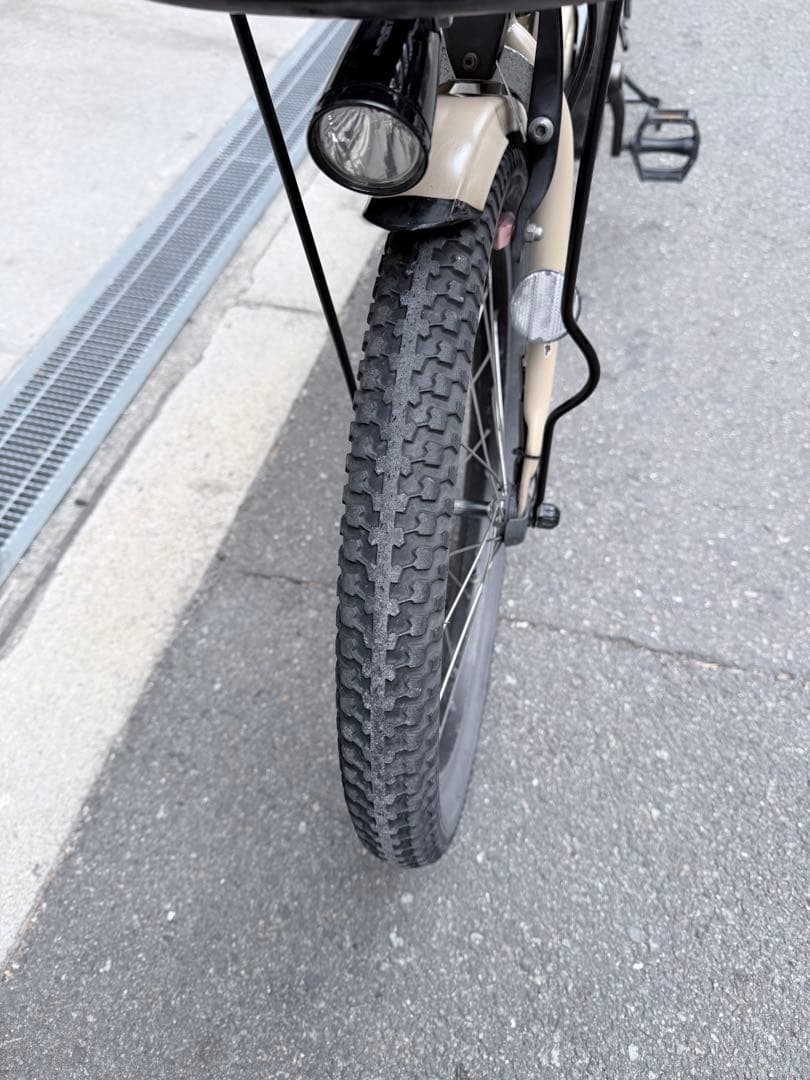 大阪府　子供乗せ　ヤマハ　電動アシスト自転車 チャイルドシート付き ベージュ