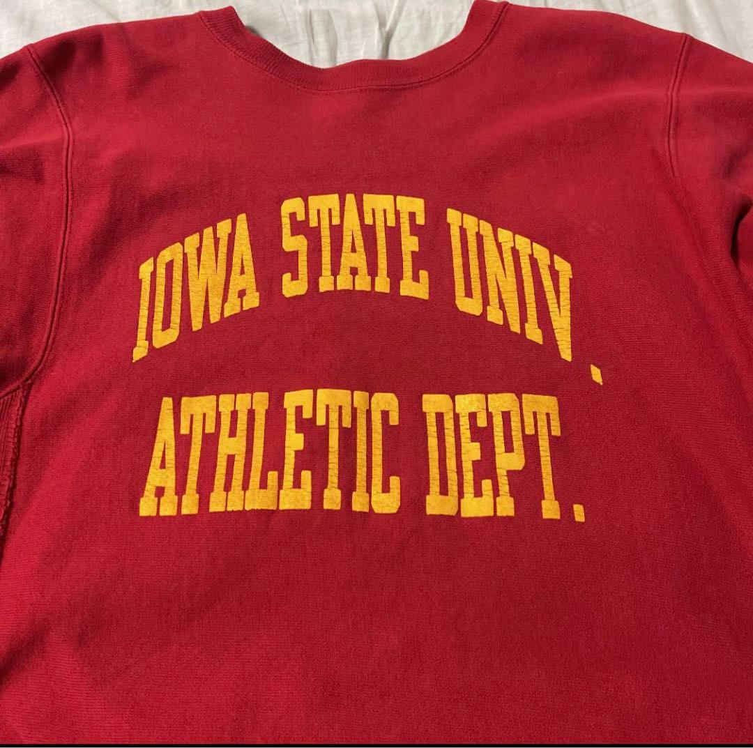 80s IOWA チャンピオン　リバースウィーブ Champion 赤　2段