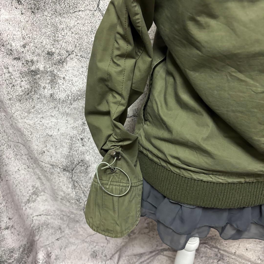 y2k00s 変形ミリタリージャケット　ネオグランジ　ギミック　リブ　ハイネック