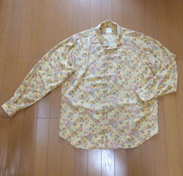 ★美品★カールヘルム★ ピンクハウス 長袖レーヨン シャツ　バラ柄