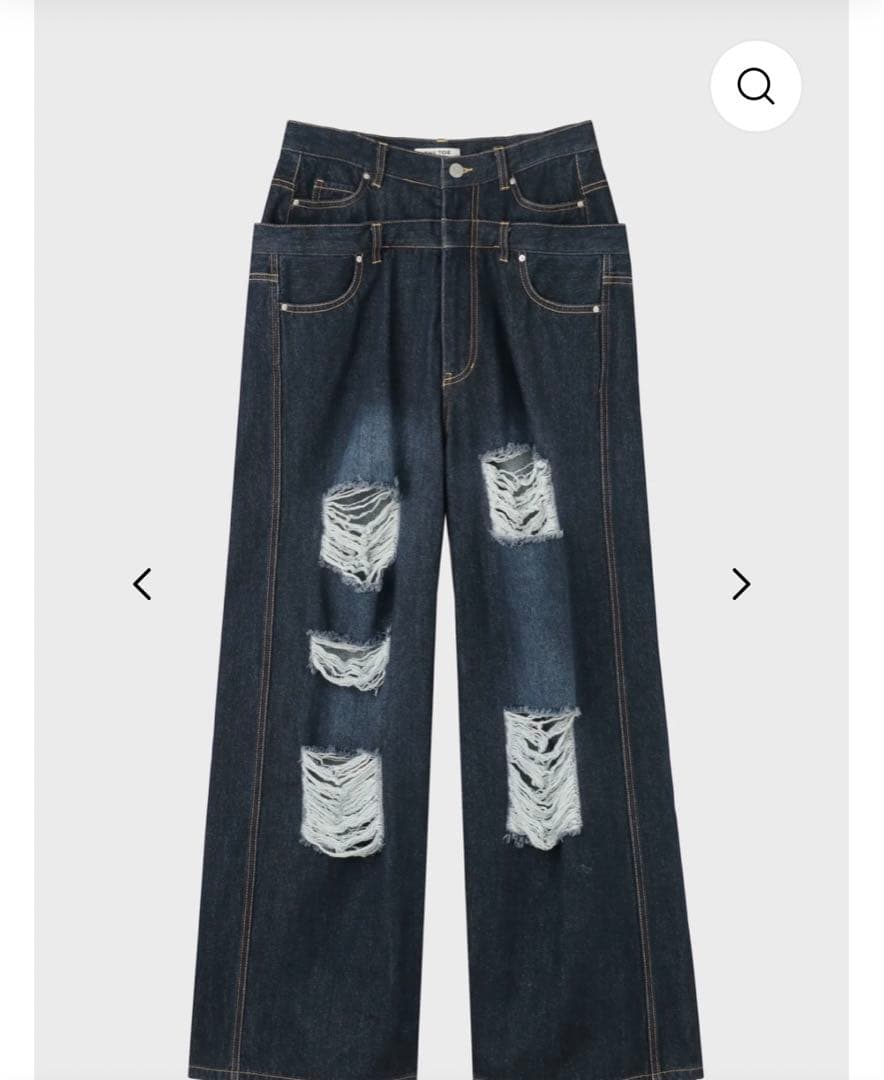 パンツ THE TOE Lexington double belt denimpants