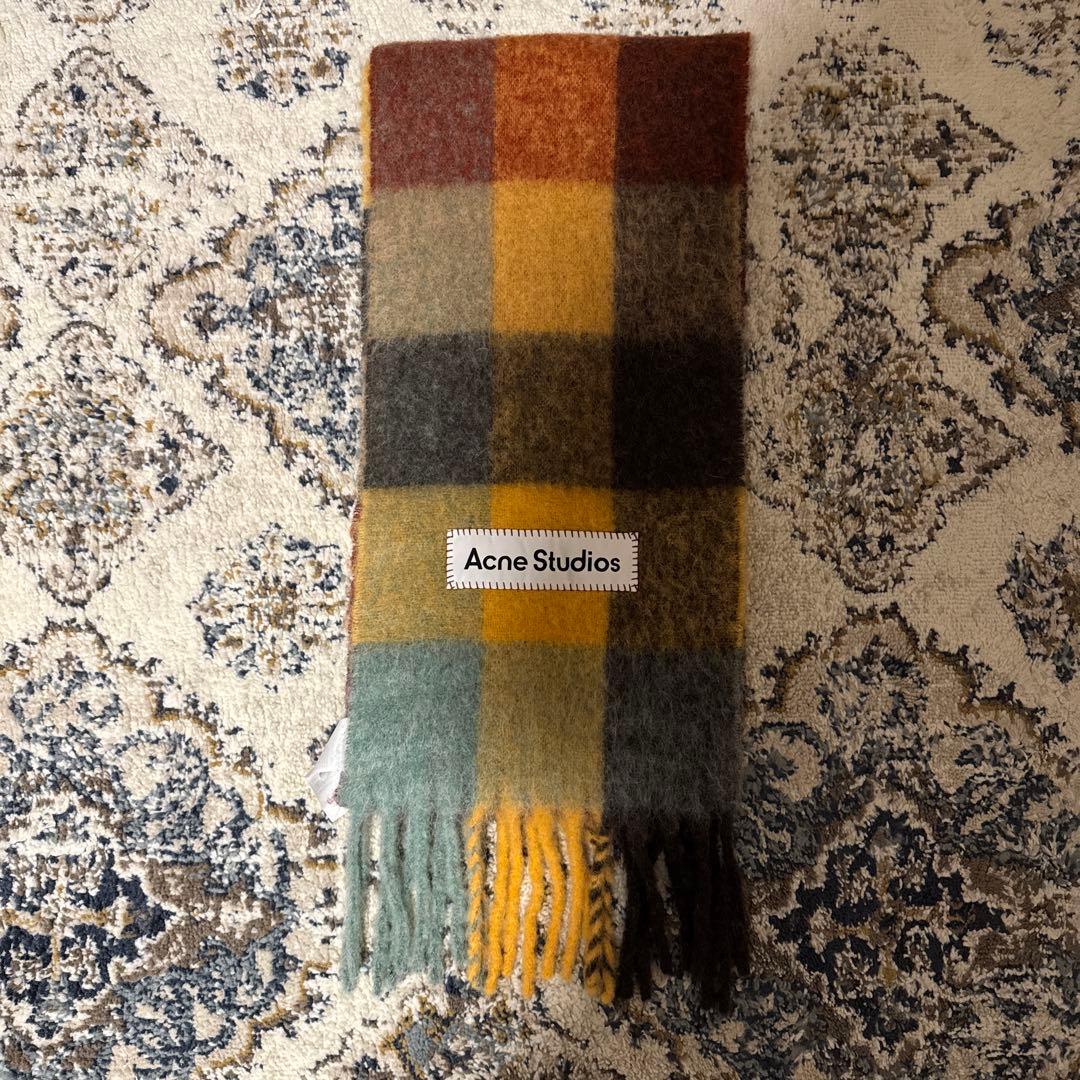 Acne Studios モヘアチェックマフラー