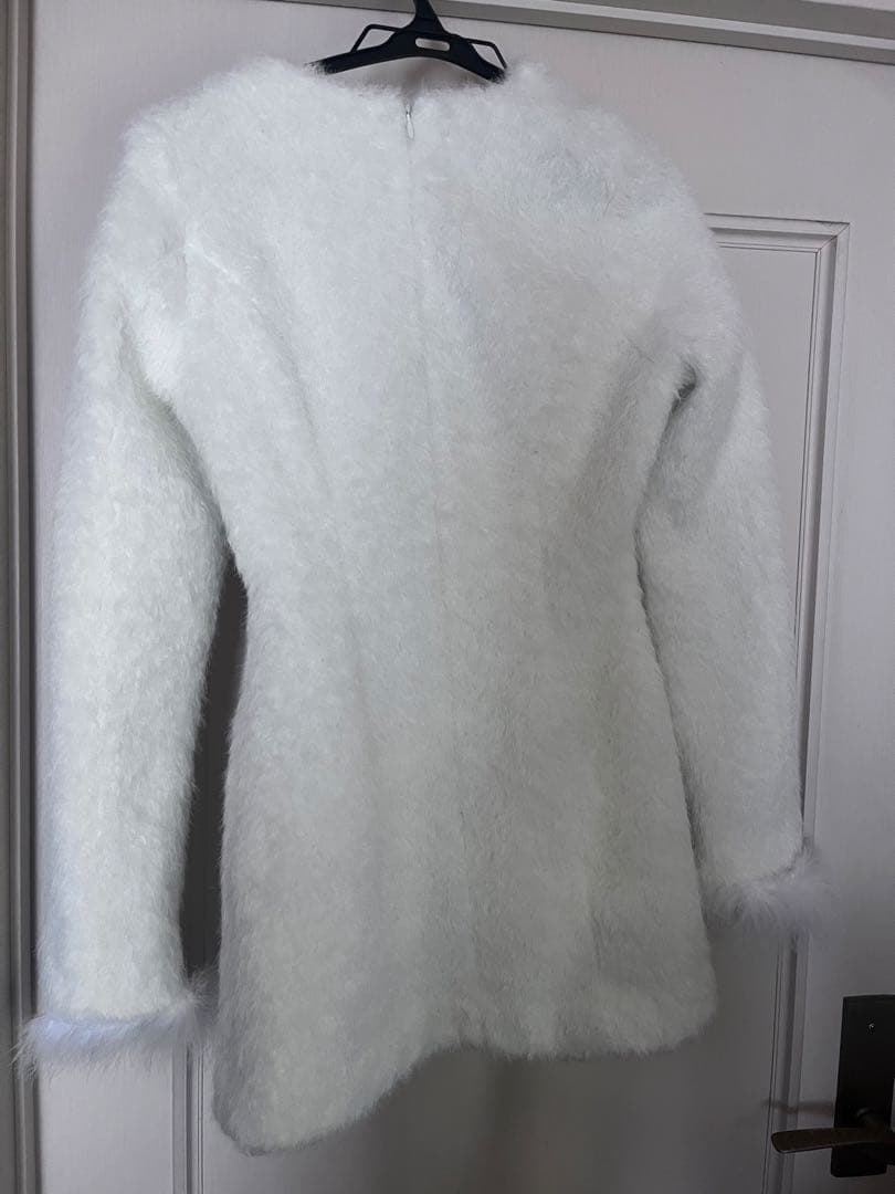 BELEAR MIMI フェザージャケットワンピース　ホワイト