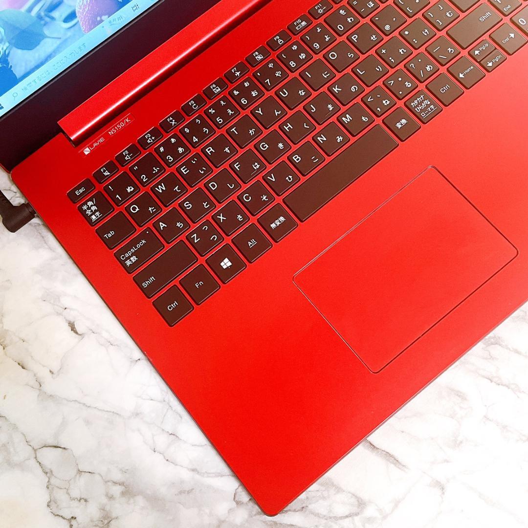 限定特価✨Windows11✨贅沢1TB✨すぐ使えるノートパソコン赤✨カメラ薄型