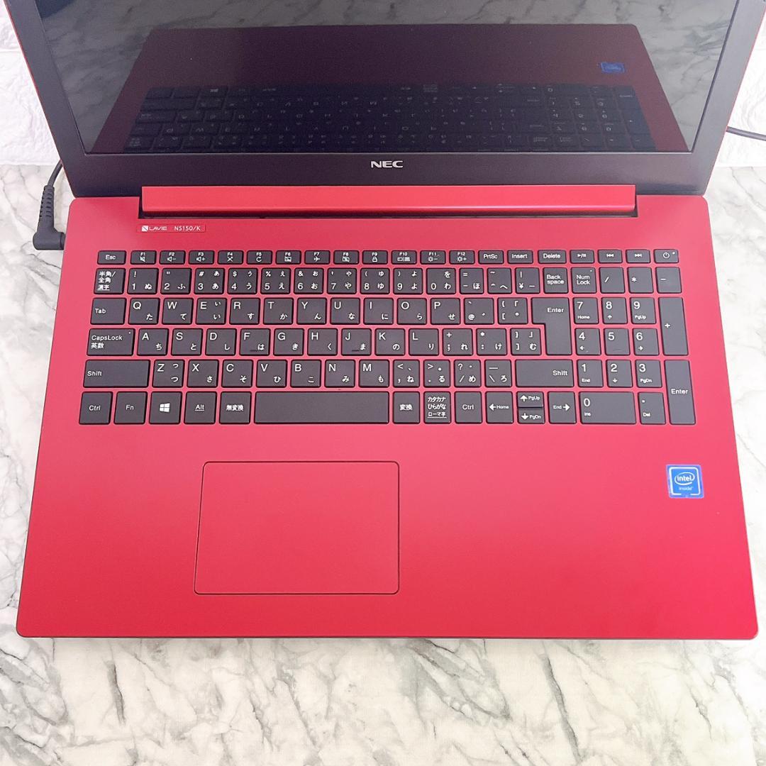 限定特価✨Windows11✨贅沢1TB✨すぐ使えるノートパソコン赤✨カメラ薄型