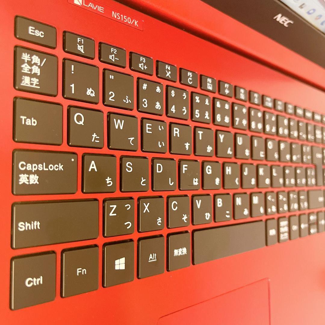 限定特価✨Windows11✨贅沢1TB✨すぐ使えるノートパソコン赤✨カメラ薄型