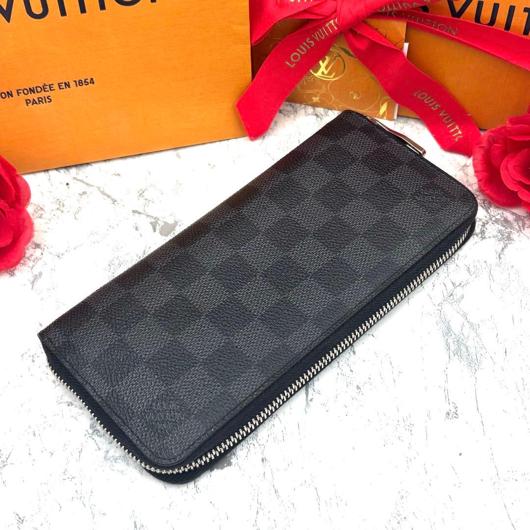 【新品仕様】 ルイヴィトン ダミエ グラフィット ヴェルティカル 長財布