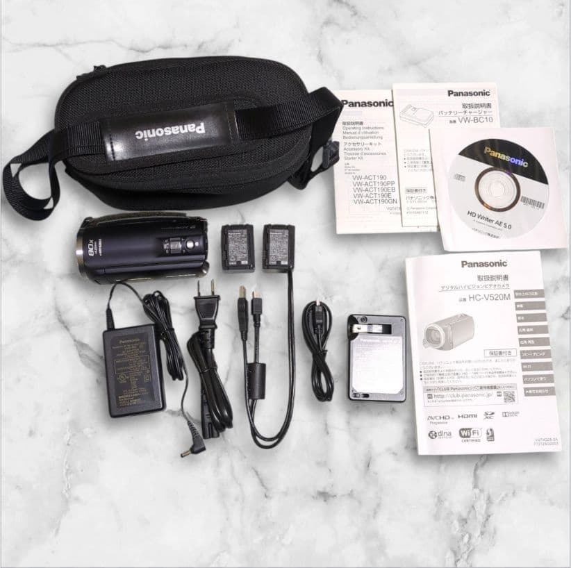 ✨超美品✨Panasonic HC-V520M ビデオカメラ 本体 説明書付