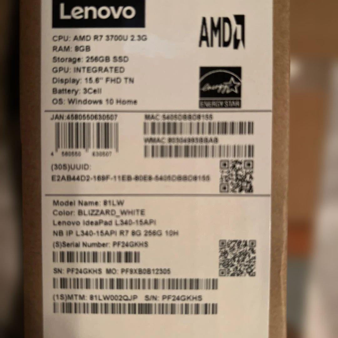 内蔵型SSD Lenovo IdeaPad L340 Series