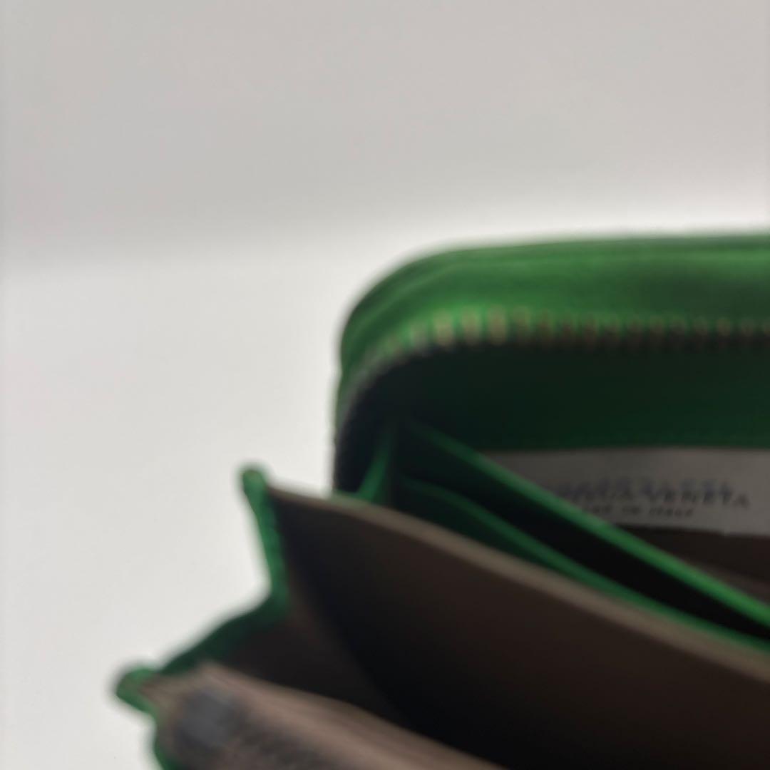 ◆正規品◆ボッティガヴェネタイントレチャート ラウンドファスナー長財布