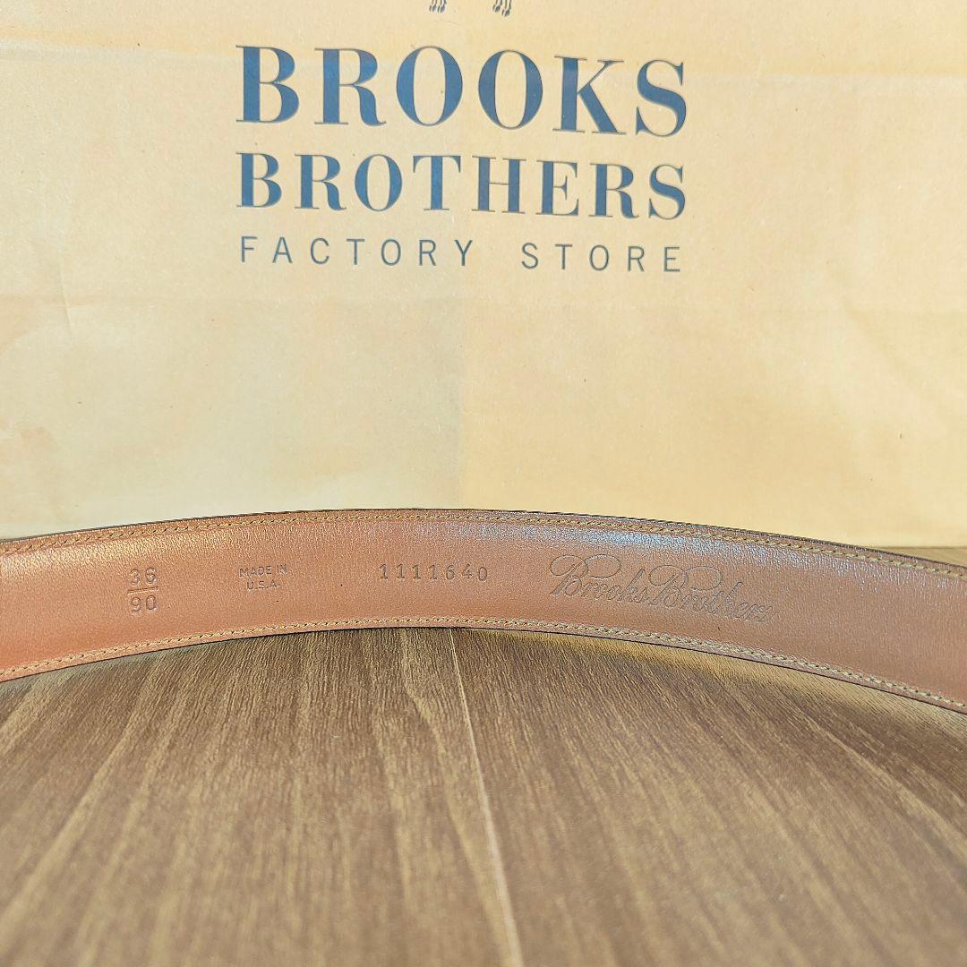 【Vintage USA製】ブルックスブラザーズ　高級艶バーガンディドレスベルト