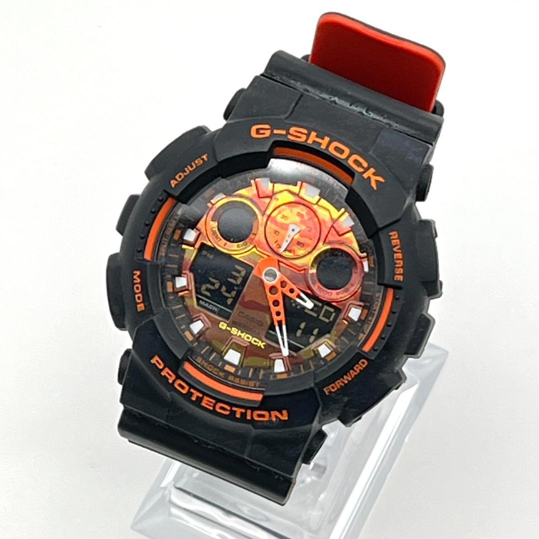 良品 カシオG-SHOCK 新品電池交換済み GA-100BR