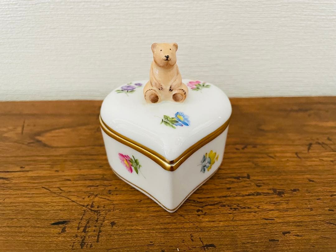 ヘレンド HEREND ミルフルール クマ 小物入れ ベア ボンボニエール