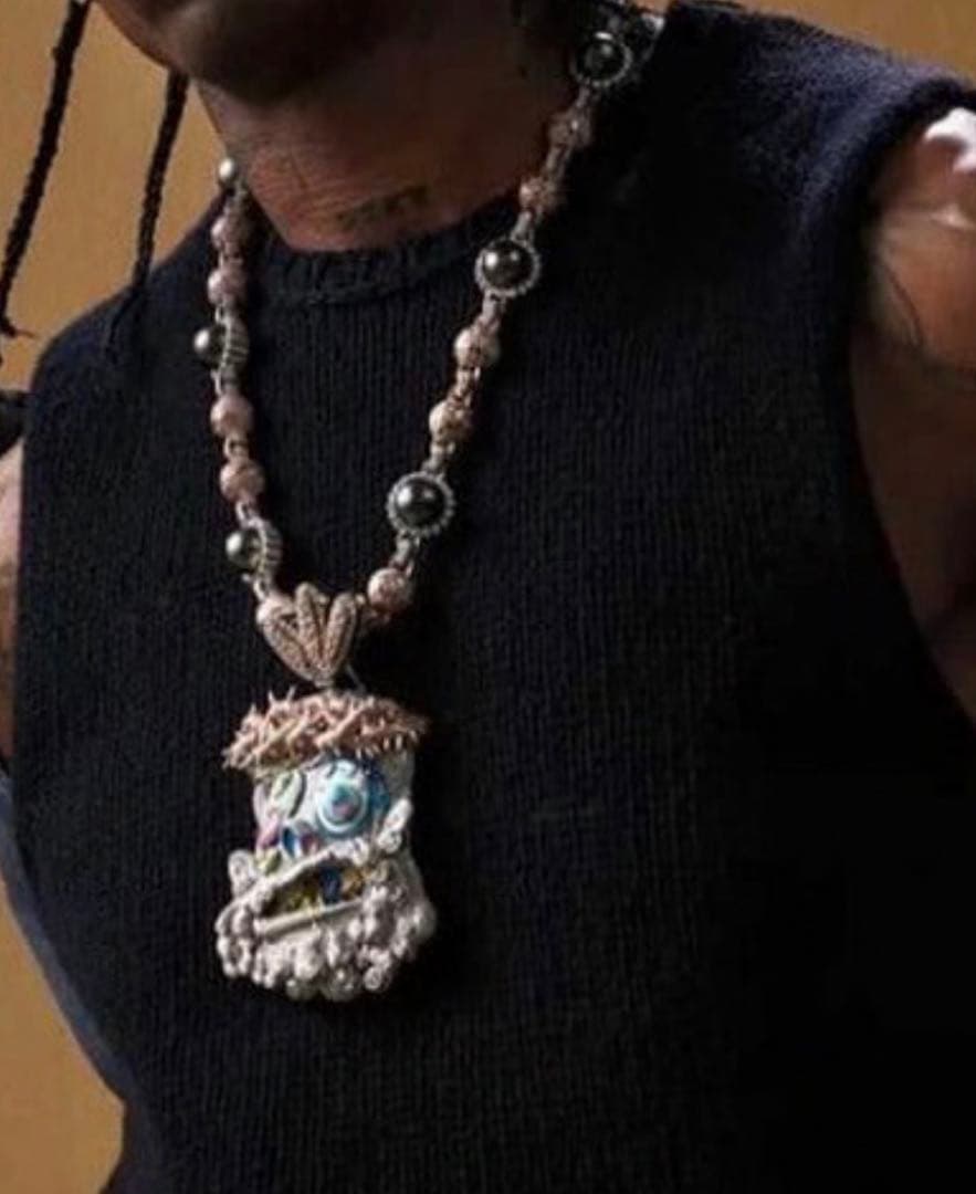 Travis scott 着用 UTOPIA ジーザス ネックレス Iced