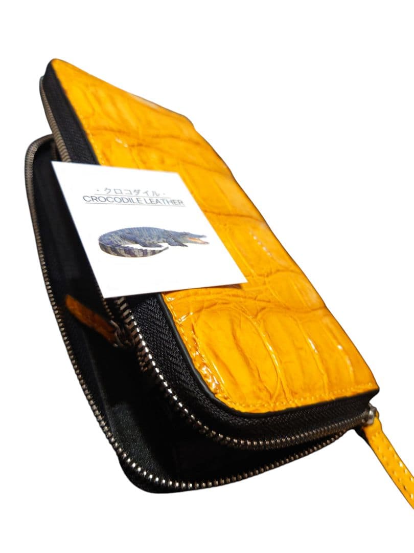 イエロー クロコダイル 長財布