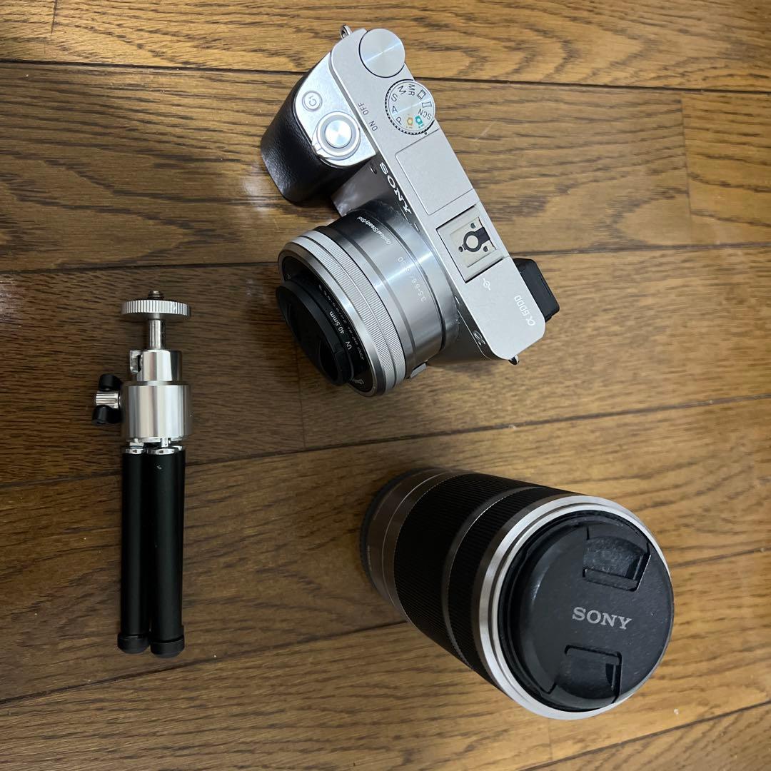 Sony α6000 ミラーレスカメラ本体、レンズ2個