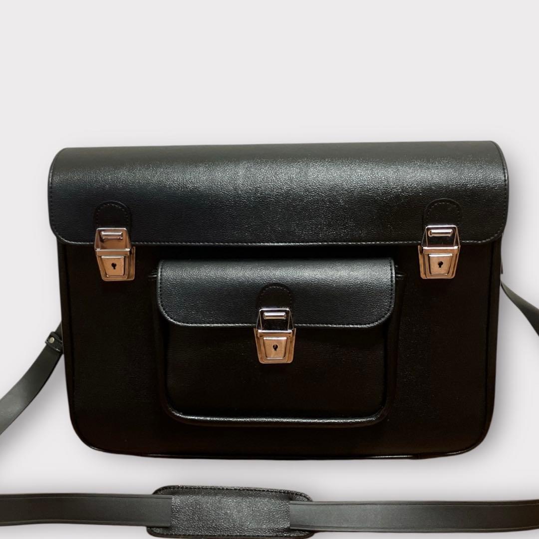 コム デ ギャルソン ポストマンバッグ 鍵付き 90'sヴィンテージ ブラック