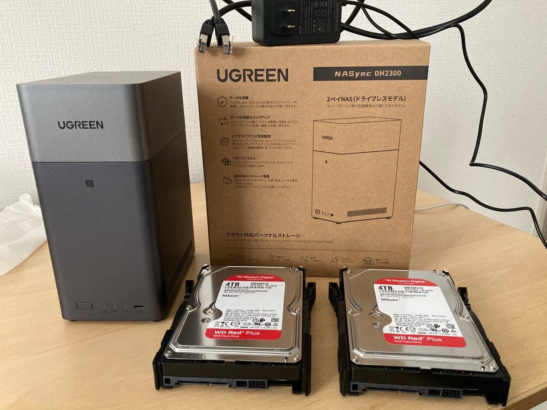 外付けハードディスク・ドライブ UGREEN NASync DH2300 4TB NAS