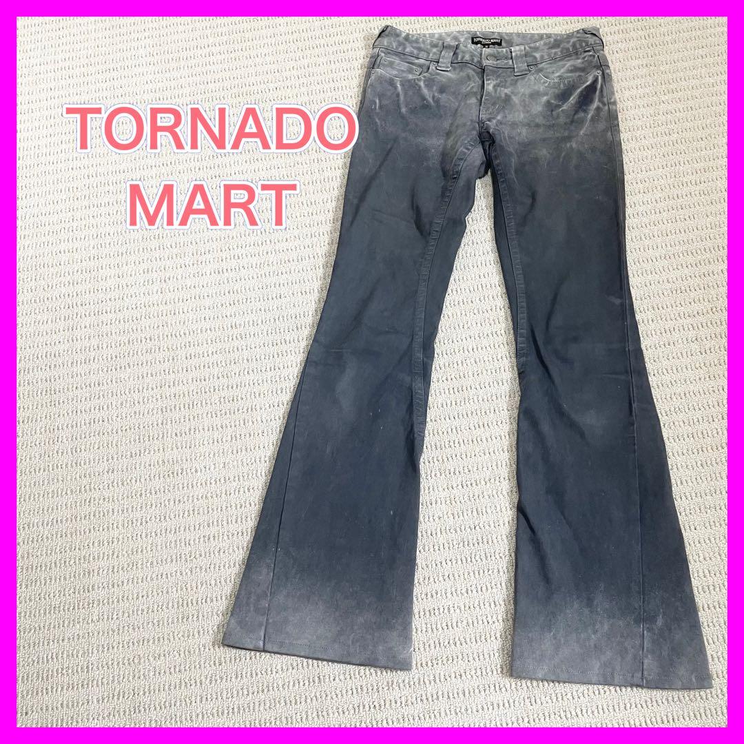綺麗❤️フレアパンツ トルネードマート ストレッチデニム グレー
