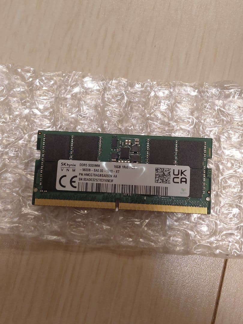 SK hynix DDR5 16GB メモリ