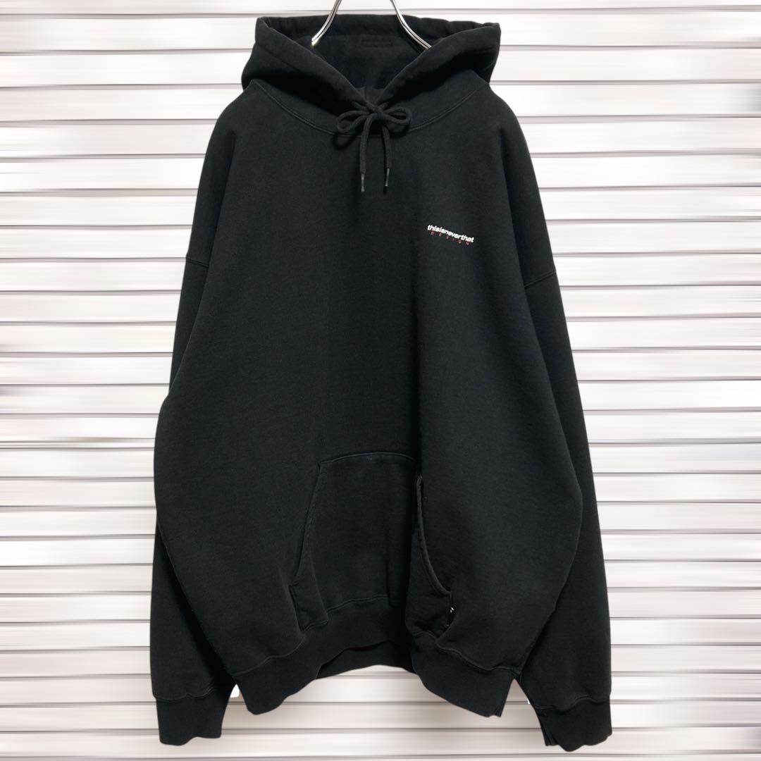 《美品》thisisneverthat☆プルオーバーパーカー 黒 XL