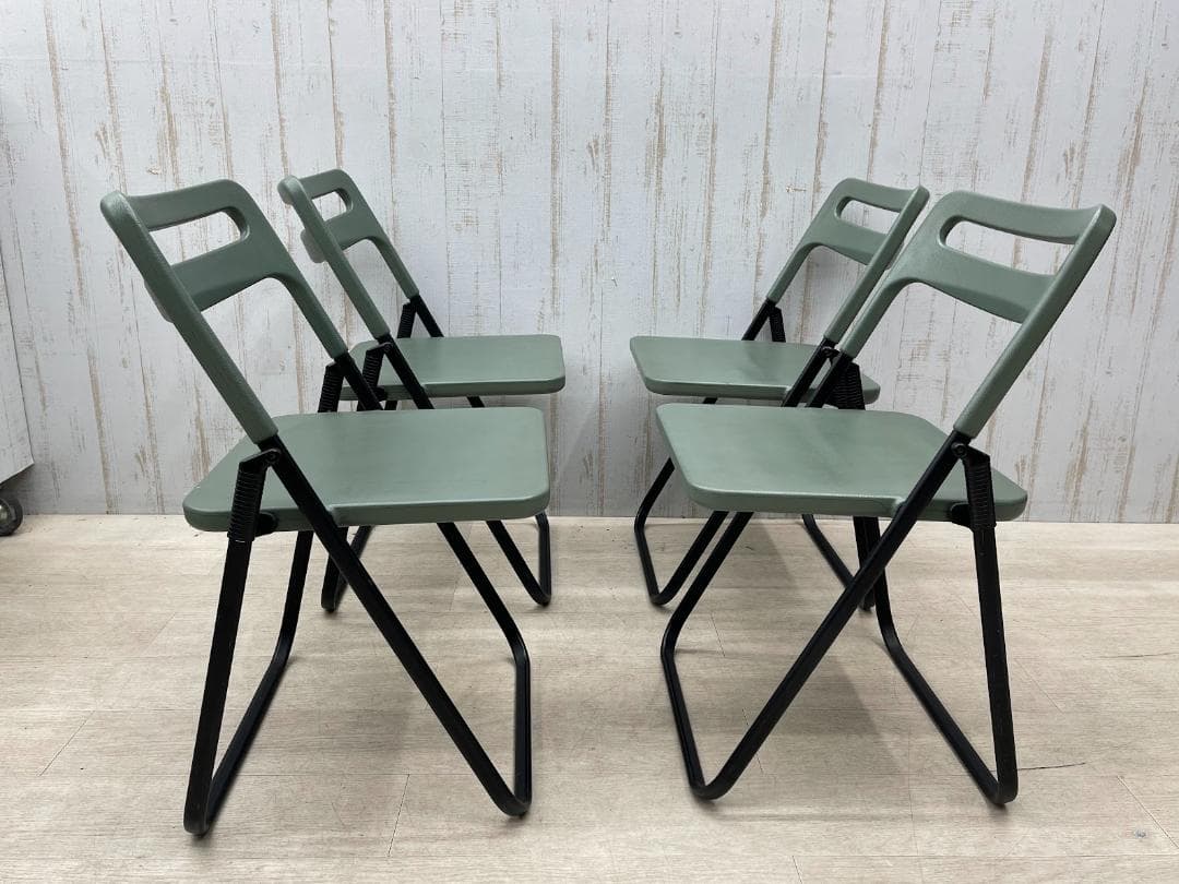 axona AICHI 折りたたみ椅子 MILO 4脚 フラットスタッキング　②