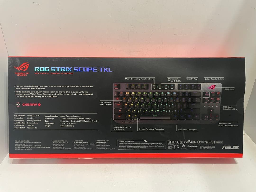 ASUS USB ゲーミングキーボード X802 STRIX SCOPE 日本語